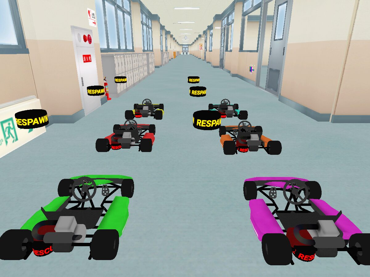 学校でカーレース Racing at School